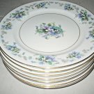 Vintage NORITAKE VIOLETTE Bread Butter Plates # 3054 Flowers  GoldTrim 7-pc Lot