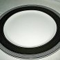 2 Nautica SLOANE SQUARE Dinner Plate Black Gray/Grey bands 11.5"D more available