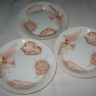 Fitz and Floyd COQUILLE OCEANA Saucer /Dessert plates X3 W/factory labels 5 1/2"