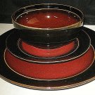 Gibson Elite Bella Galleria Dinner Salad Soup Red and Black Excellent More avail Gibson Elite Bella Galleria Dinner Salad Soup Red and Black Excellent More avail