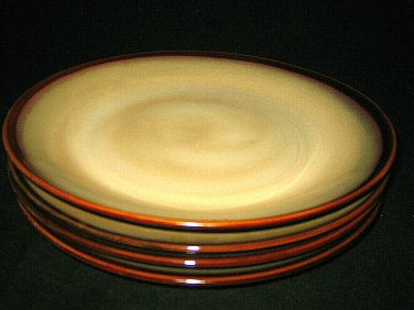 SANGO NOVA BROWN Dinner Plates 4-pc Set 10 5/8" LOOK
