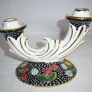 Deruta Cama deruta Italian art pottery Candle Stick Holder Gold Trim