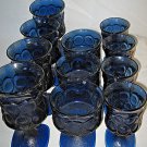 11-pc set Noritake Spotlight Glass Set Cobalt Blue Japan   EXCELLENT LOOK