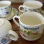 8-pc Johnson Bros Tesco Sunny Days Cereal Bowls mugs cups creamer saucers Engld