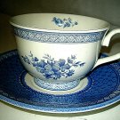 CHURCHILL OUT OF THE BLUE pattern  Cup & Saucer Never Used LOOK