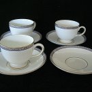 WEDGWOOD PALATIA Coffee Cups & Saucer Plates 7-pc Set FLAWLESS LOOK