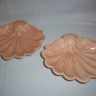 2 Vintage Large SeaShells Plates/Platters Decor Signed KBM hand painted