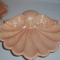 2 Vintage Large SeaShells Plates/Platters Decor Signed KBM hand painted