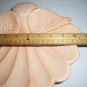 2 Vintage Large SeaShells Plates/Platters Decor Signed KBM hand painted