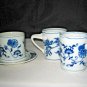 Blue Danube Japan Condiment Jam Jelly Jar W/plate 2 Mugs + free oval dish LOOK