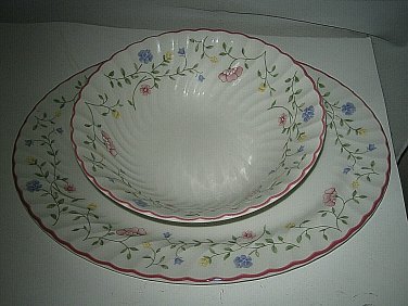 Johnson Brothers SUMMER CHINTZ Oval Platter Vegetable Bowl EXCELLENT LOOK