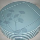 2 Pier 1 GINGKO Dinner Plates 11" Blue Flowers Earthenware Never Used Conditions