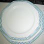 Studio Nova COUNTRY CAFE BLUE Dinner Plates + Chop Plate Platter Y0055 4-pc set