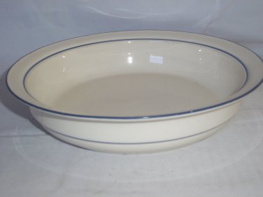 Lenox Chinastone Blue Pattern Vegetable Bowl for blue Pattern Blue Trim 9 3/4" D