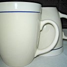 2 Gibson Housewares China Casualware Coffe Mugs Black Stamp