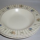 3 Mikasa Intaglio Garden Prose CA034 Rimmed Soup Bowls 9 1/4" D Exclnt 3 Mikasa Intaglio Garden Prose CA034 Rimmed Soup Bowls 9 1/4" D Exclnt
