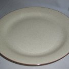 Mikasa Style Manor Round Platter Chop Plate Brown Trim 12 1/4"D Excellent fd800