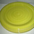 4-pc set CITRUS GROVE Dinner plates  Lime Green 10 1/2"