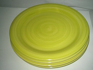 4-pc set CITRUS GROVE Dinner plates  Lime Green 10 1/2"
