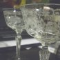 Stemware Etched Wine Glass Small Cordial Cut Flowers Leaves Roses