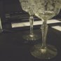 Stemware Etched Wine Glass Small Cordial Cut Flowers Leaves Roses