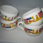 Royal Norfolk Animals Pet Large Mugs Cow Cat Dog never used  4-pc lot