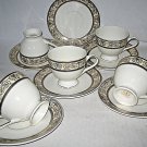 Shinepukur Ambrosia Platinum Cups and Saucers Lot Scrolls 11-pcs RARE Shinepukur Ambrosia Platinum Cups and Saucers Lot Scrolls 11-pcs RARE