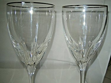 2-pc set Lenox  FIRELIGHT  PLATINUM SIGNATURE Wine Glass 8 3/4"