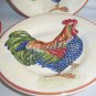 Tabletops Gallery Rancho Gallo Rooster Salad Plates 4-pc Hand Painted Excellent