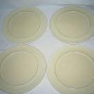 4 Denby Drama Cream Bread Butter Dessert Pie Plate W/trim Never Used Conditions