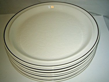 4-pc set Royal Doulton TING Brown Dinner Plates 10 1/2" Lambethware LS1012