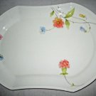 MIKASA JUST FLOWERS Oval Platter 14 3/4" Bone China A4-182 Excellent