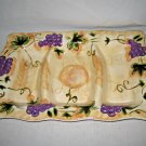 Tabletops Unlimited Barcelona Grapes Large Diveded Tray Excellent  LOOK