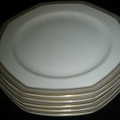 Mikasa Tudor Row dinner plates Y0080 Octagon Shape Excellent 5-pc lot