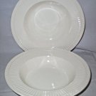 2 MIkasa Italian Countryside Rimmed Soup Bowls cream/off-white  DD900 Excellent