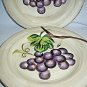 Tabletops Gallery Vintage Grape Dinner Plates 10 7/8" Hand Painted Excellent