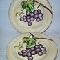 Tabletops Gallery Vintage Grape Dinner Plates 10 7/8" Hand Painted Excellent
