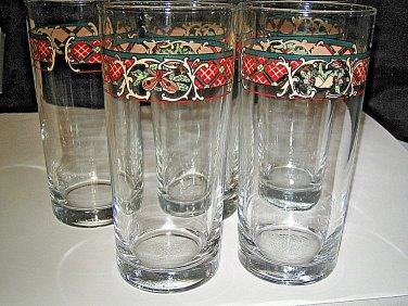 Gibson Designs WINDSOR Glasses 5-pc Set Tumbler Highball Glass EXCELLENT LOOK