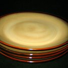 SANGO NOVA BROWN Salad Plates 4-pc Set 7 3/4" LOOK SANGO NOVA BROWN Salad Plates 4-pc Set 7 3/4" LOOK