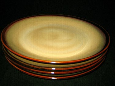 SANGO NOVA BROWN Salad Plates 4-pc Set 7 3/4" LOOK