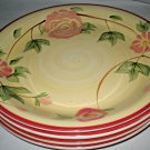 4 Mulberry Home Collection Dinner Plates Pink Flowers Rose 10 7/8" 4 Mulberry Home Collection Dinner Plates Pink Flowers Rose 10 7/8"