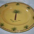 Large Oval Platter Palm Design by Z Gallerrie 19.5 " X 15 1/2" Serving Platter