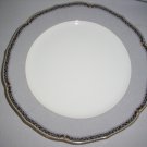 mikasa Deville Gray chop plate cap29 round platter Gold trim Japan 12 " D