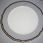 mikasa Deville Gray chop plate cap29 round platter Gold trim Japan 12 " D
