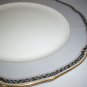 mikasa Deville Gray chop plate cap29 round platter Gold trim Japan 12 " D