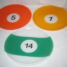 3 Glass Billiard Ball Salad plates Pool Table plates Lunch Dessert Snack Plates