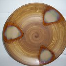 Sango Splash Platter Chop Plate # 4951 Brown swirls with glossy designs 12"D