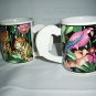 2 Vitromaster rain forest mugs coffee cup tigers parrot Jungle1993