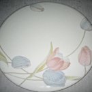 Mikasa Swiss Garden Cheese Cake Pie Plate Japan Bone China FX009 Tulips 10 1/2"