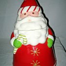 Ceramic Santa Cookie Jar Be Merry Holiday 09  12 1/2" Tall